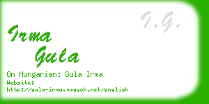 irma gula business card